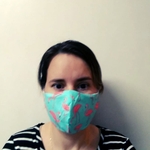 Máscara Proteção Tecido duplo - Não Descartável - 100% algodão - Feminina duplo lado