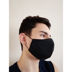 Mascara De Proteção Tecido Duplo - Não Descartável 100% Algodão - Preta